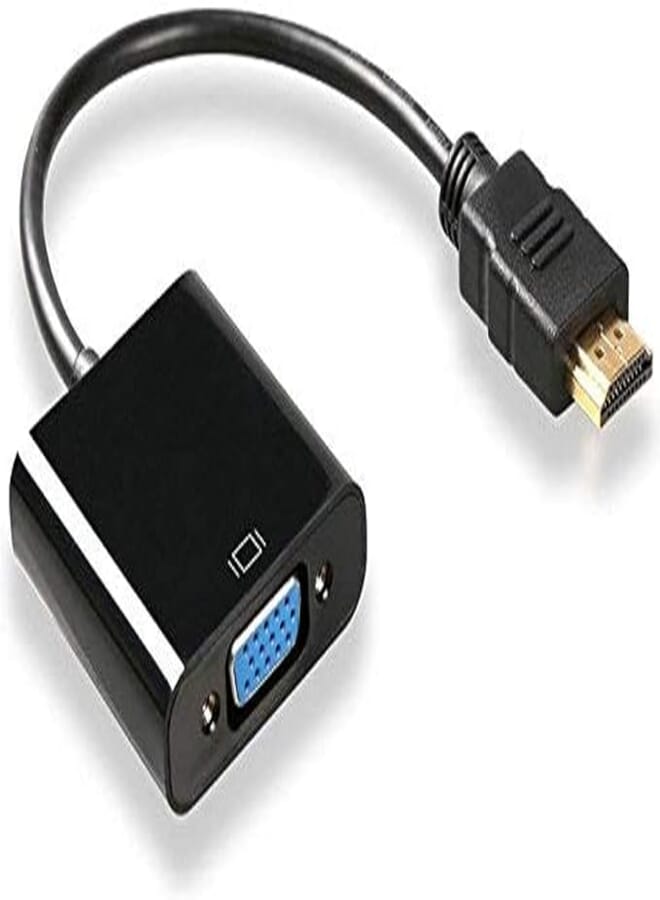 YOMYM HDMI to VGA 1080p Adapter, High-speed Video Converter Male to Gold-plated Female with 3.5mm Audio Output and Micro USB Power Cable for PC,laptop, Apple Xbox, 360 One, PS4 PS3 Devices